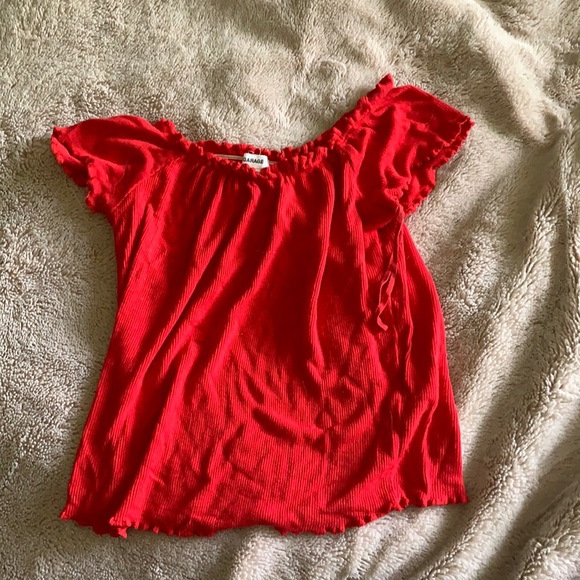 Garage off the shoulder top - Picture 1 of 3